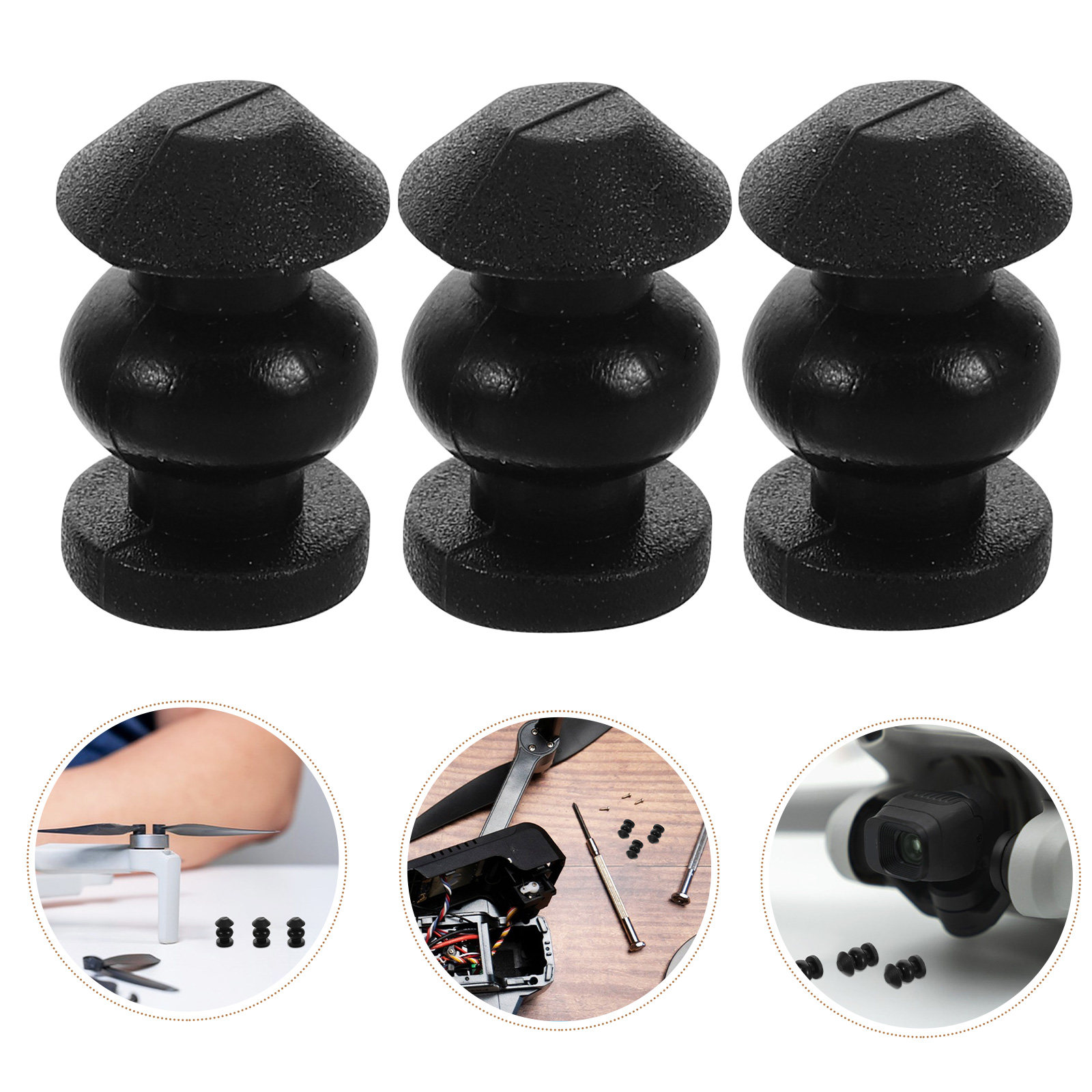 Drone Gimbal Dampener - 10個入りRCドローンジンバル用シリコンゴム製ショックアブソーバーボール、振動減衰、安定した撮影、360度回転、ユニバーサル