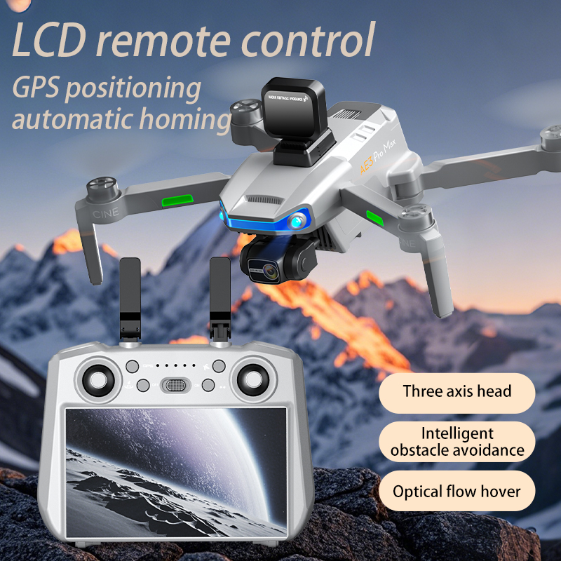 Drone Gimbal 3 Axis - プロフェッショナルドローン,quadcopter rcおもちゃ,ae3 pro max,rc sc,lcd,gps,8kデュアルカメラ,wifi 5g,fpv,3軸ジンバル,新品