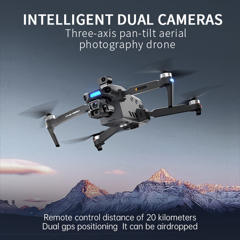 2026年新型8Kデュアルカメラドローン、5.5インチ大型ス - Drone Gimbal 3 Axis のレビューと価格