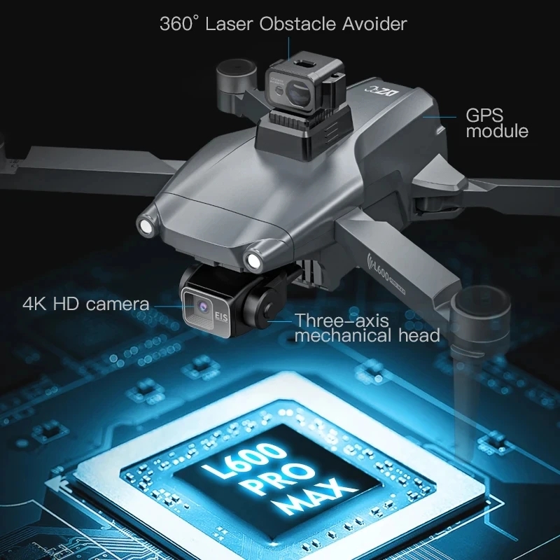 L600 プロマックス GPS ドローンプロフェッショナル  - Drone Gimbal 3 Axis のレビューと価格