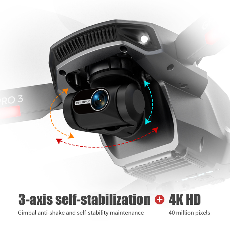 ドローンL106pro 3,4K 5g,wifi,fpv,折 - Drone Gimbal 3 Axis のレビューと価格