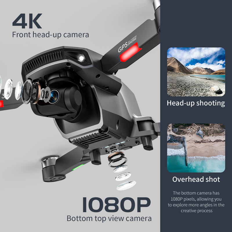 ドローンL106pro 3,4K 5g,wifi,fpv,折 - Drone Gimbal 3 Axis のレビューと価格