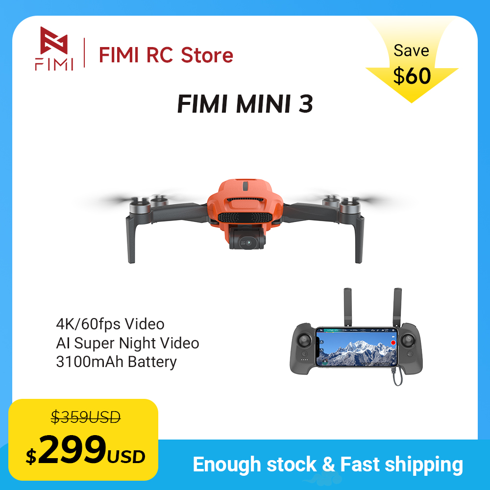 FIMI MINI 3 カメラドローン 4K 60fps 9 - Drone Gimbal 3 Axis のレビューと価格